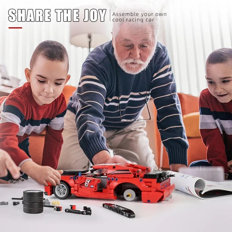 Mould King MOC Motorized Building Block Set: RC APP Challenger Racing Car 15017, Model K15017