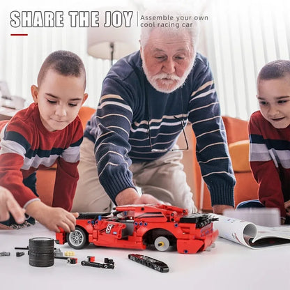 Mould King MOC Motorized Building Block Set: RC APP Challenger Racing Car 15017, Model K15017
