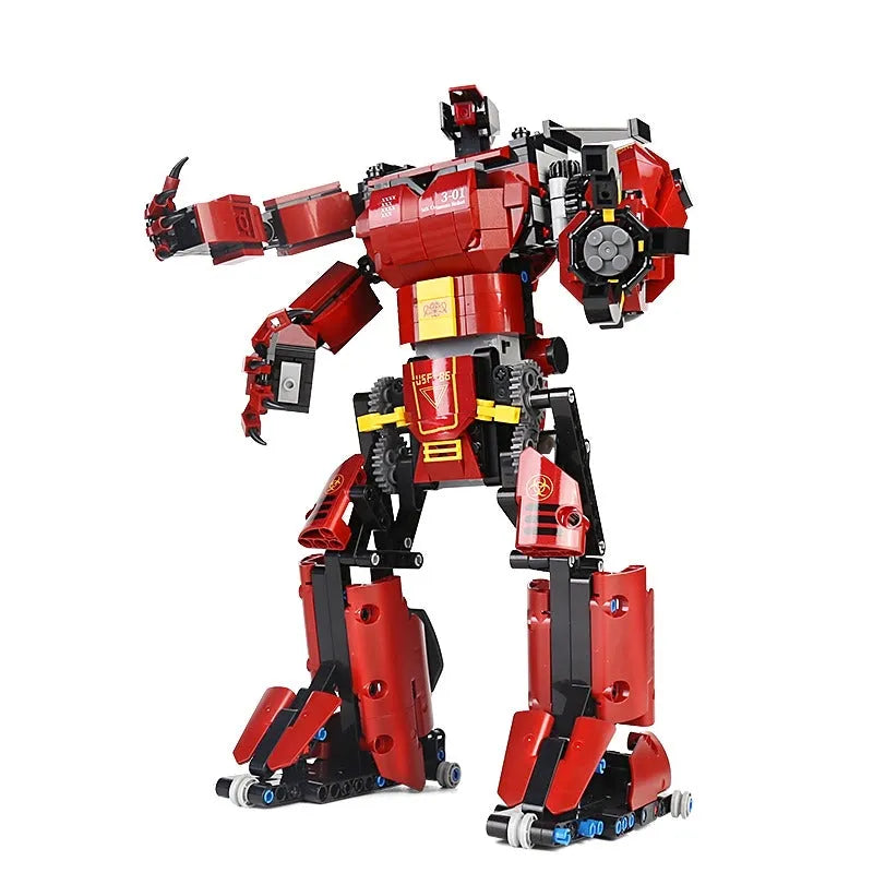 Mould King MOC Building Block Set: RC Motorized Crimson Beast Robot 15038, Model K15038