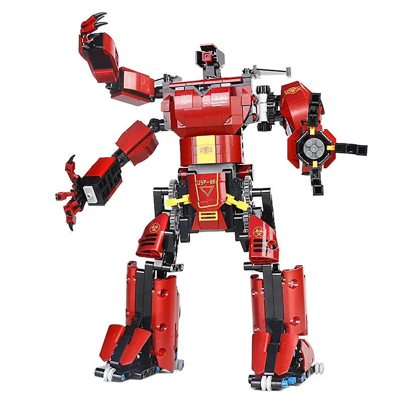 Mould King MOC Building Block Set: RC Motorized Crimson Beast Robot 15038, Model K15038