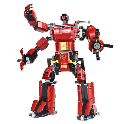 Mould King MOC Building Block Set: RC Motorized Crimson Beast Robot 15038, Model K15038
