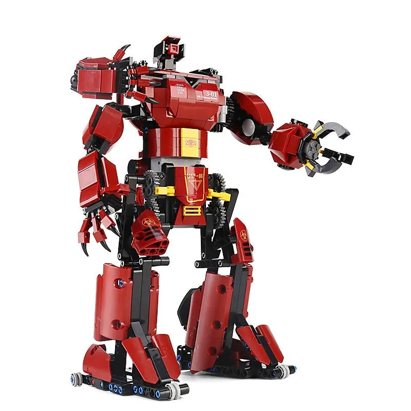 Mould King MOC Building Block Set: RC Motorized Crimson Beast Robot 15038, Model K15038