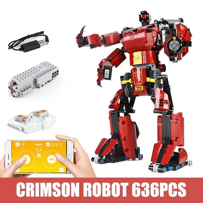 Mould King MOC Building Block Set: RC Motorized Crimson Beast Robot 15038, Model K15038