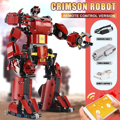 Mould King MOC Building Block Set: RC Motorized Crimson Beast Robot 15038, Model K15038
