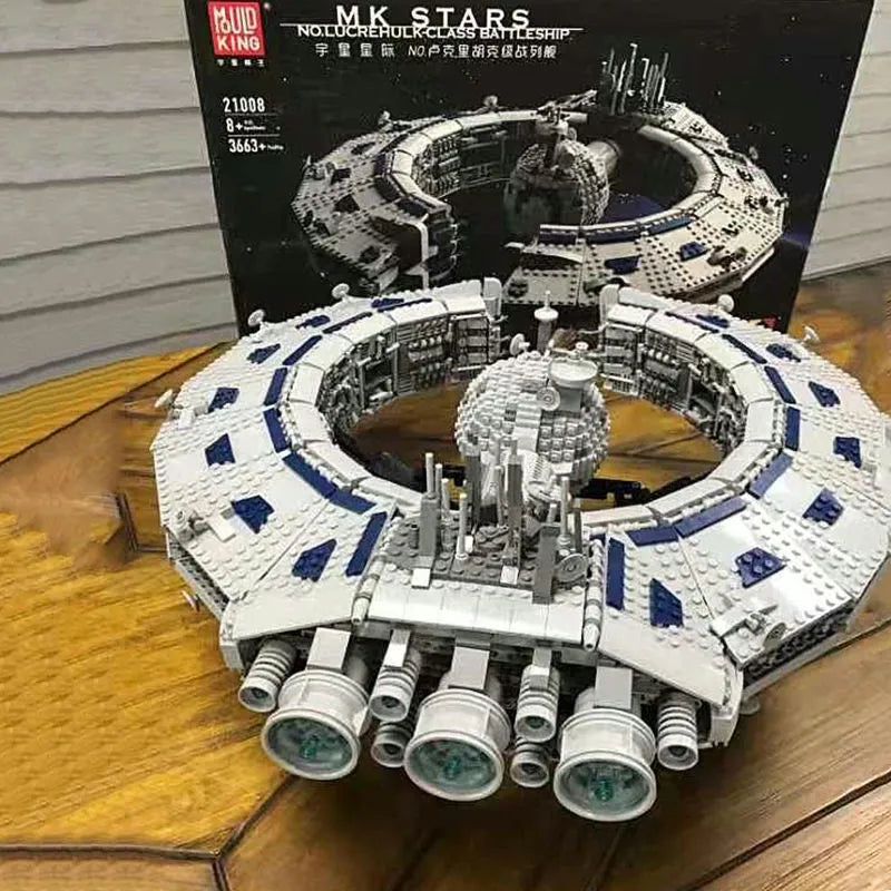 Mould King MOC Building Block Set: UCS Star Wars Lucrehulk Star Control Ship 21008, Model MK21008