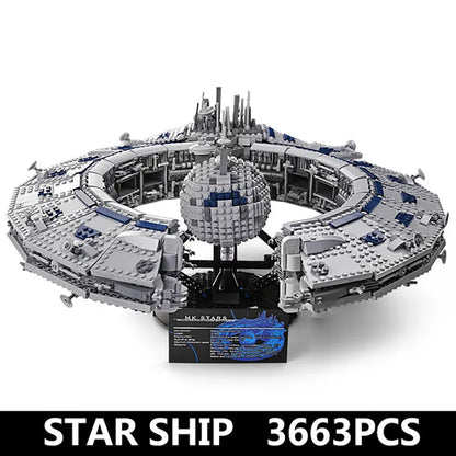 Mould King MOC Building Block Set: UCS Star Wars Lucrehulk Star Control Ship 21008, Model MK21008