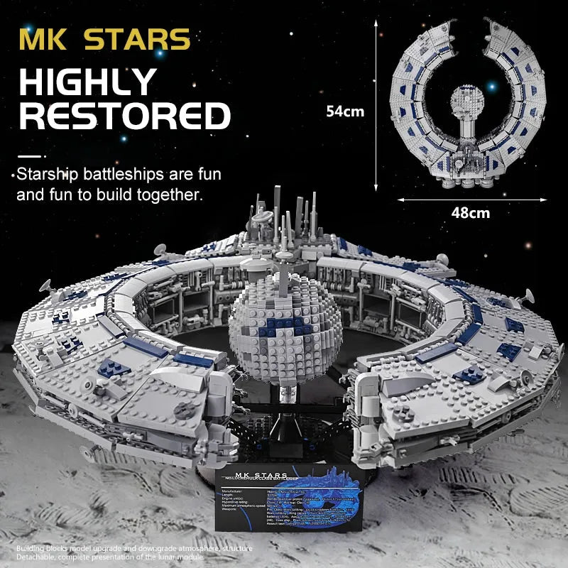 Mould King MOC Building Block Set: UCS Star Wars Lucrehulk Star Control Ship 21008, Model MK21008