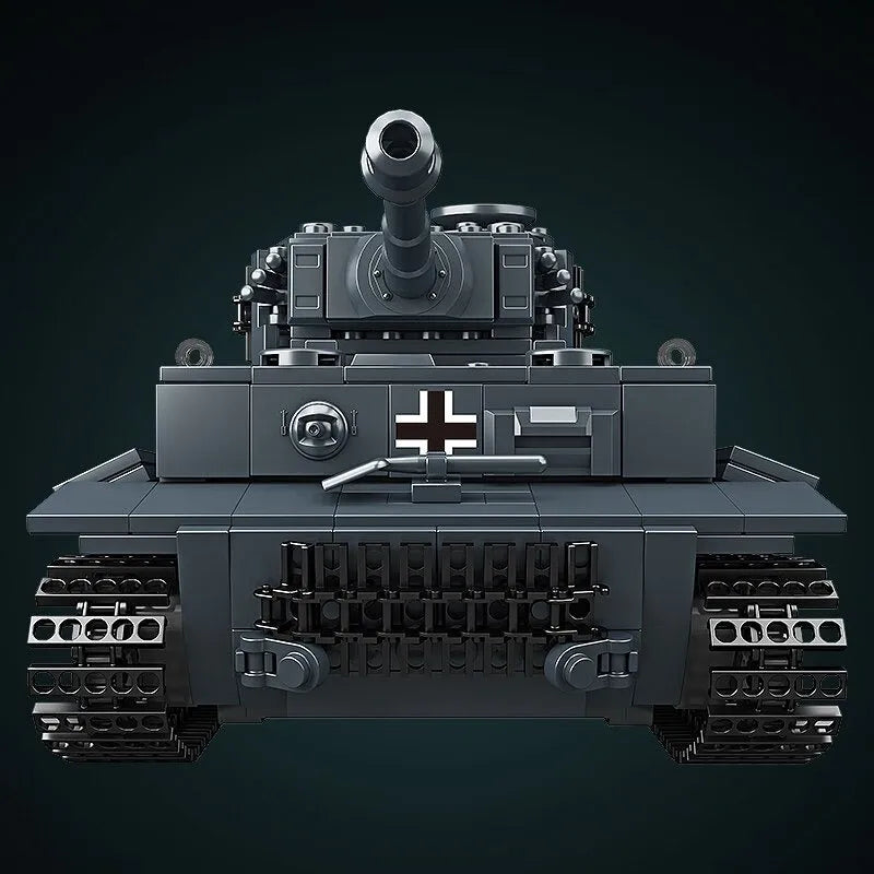 Mould King MOC Building Block Set: WW2 Motorized RC Heavy Tiger Battle Tank, Model K20014