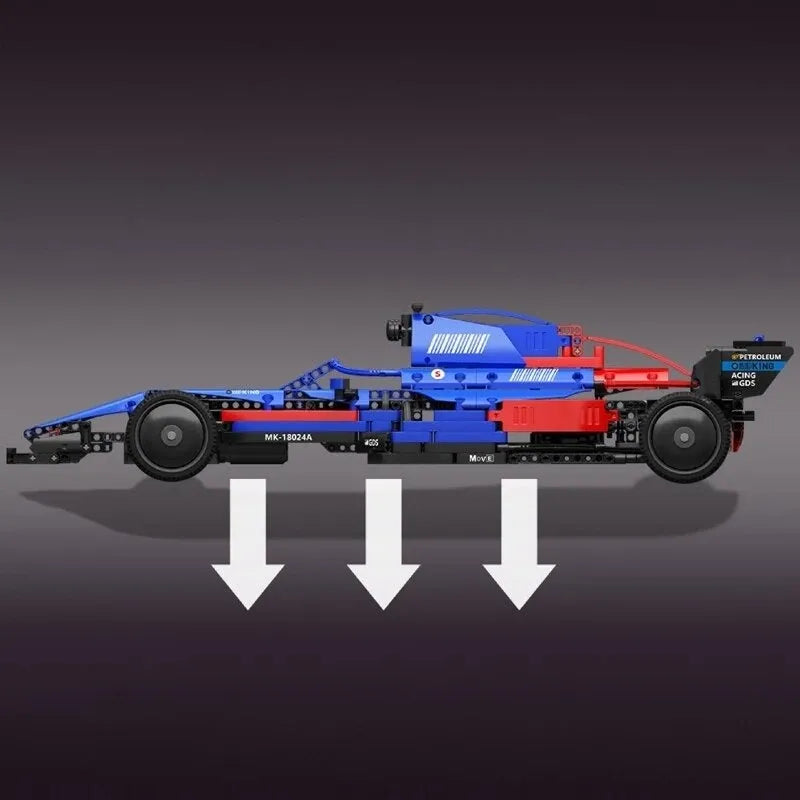 Mould King Building Block Set: RC Motorized F1 Thunder Furious Racing Car 18024B