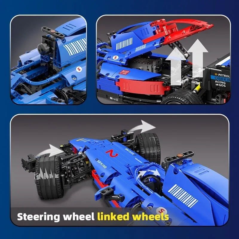 Mould King Building Block Set: RC Motorized F1 Thunder Furious Racing Car 18024B