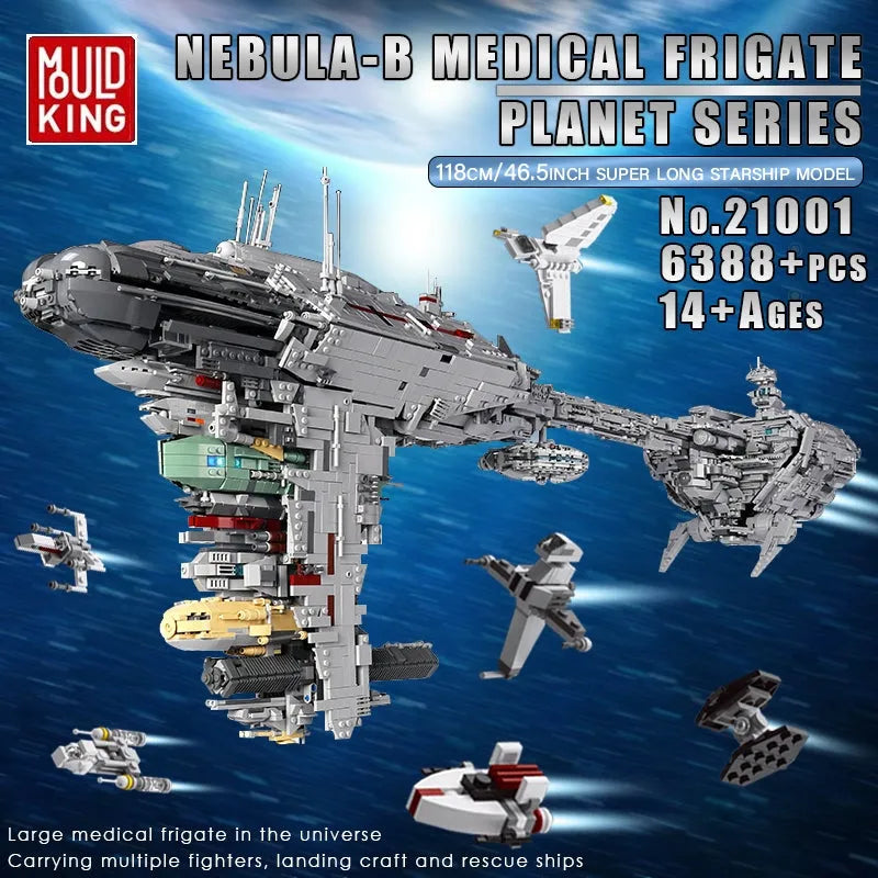 Mould King MOC Building Block Set: Star Wars MOC 21001 UCS Nebulon B Medical Frigate, Model K21001