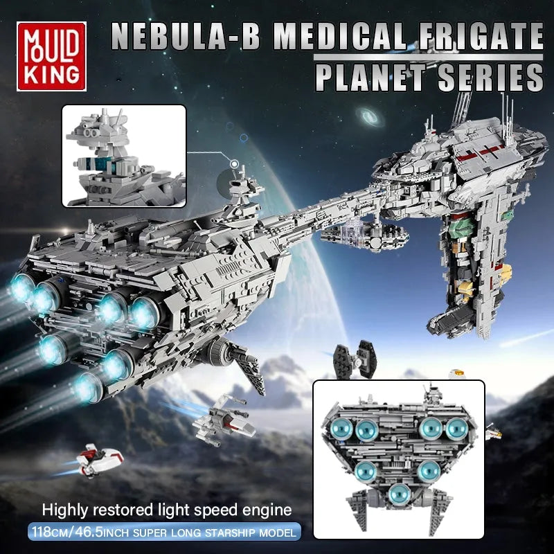 Mould King MOC Building Block Set: Star Wars MOC 21001 UCS Nebulon B Medical Frigate, Model K21001