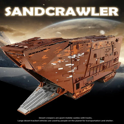 Mould King MOC Motorized Building Block Set: Star Wars MOC 21009 Cavegod UCS Sandcrawler, Model K21009