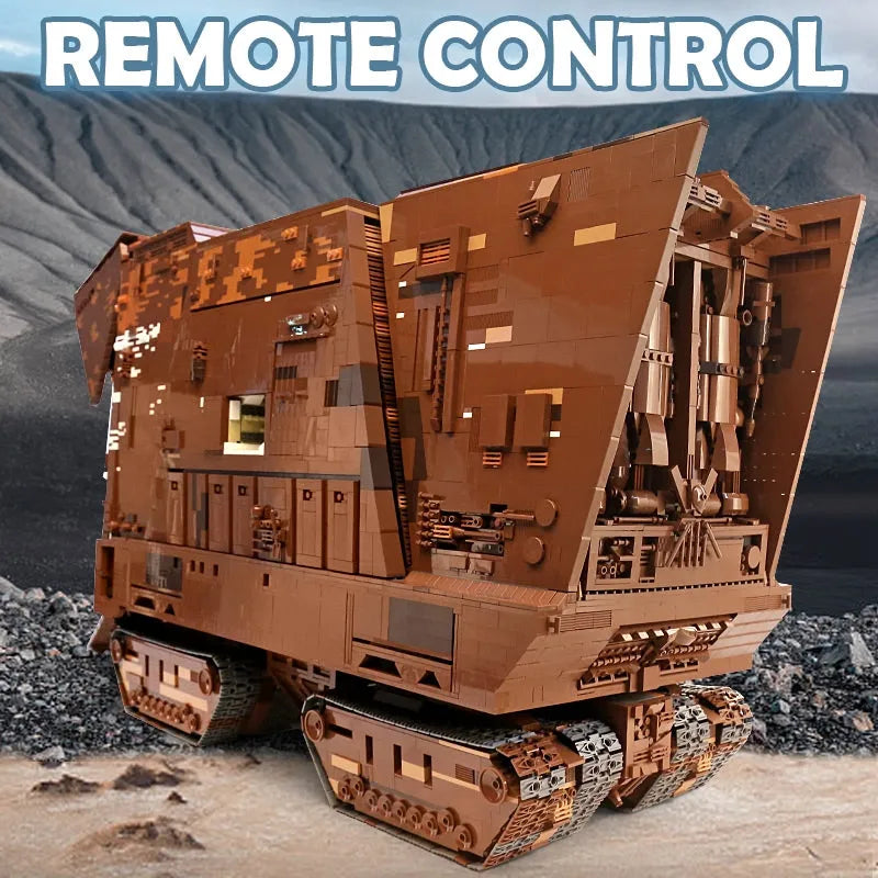 Mould King MOC Motorized Building Block Set: Star Wars MOC 21009 Cavegod UCS Sandcrawler, Model K21009