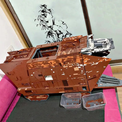 Mould King MOC Motorized Building Block Set: Star Wars MOC 21009 Cavegod UCS Sandcrawler, Model K21009