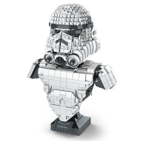 Mould King MOC Building Block Set: Star Wars MOC Trooper Bust Helmet 21022, Model K21022