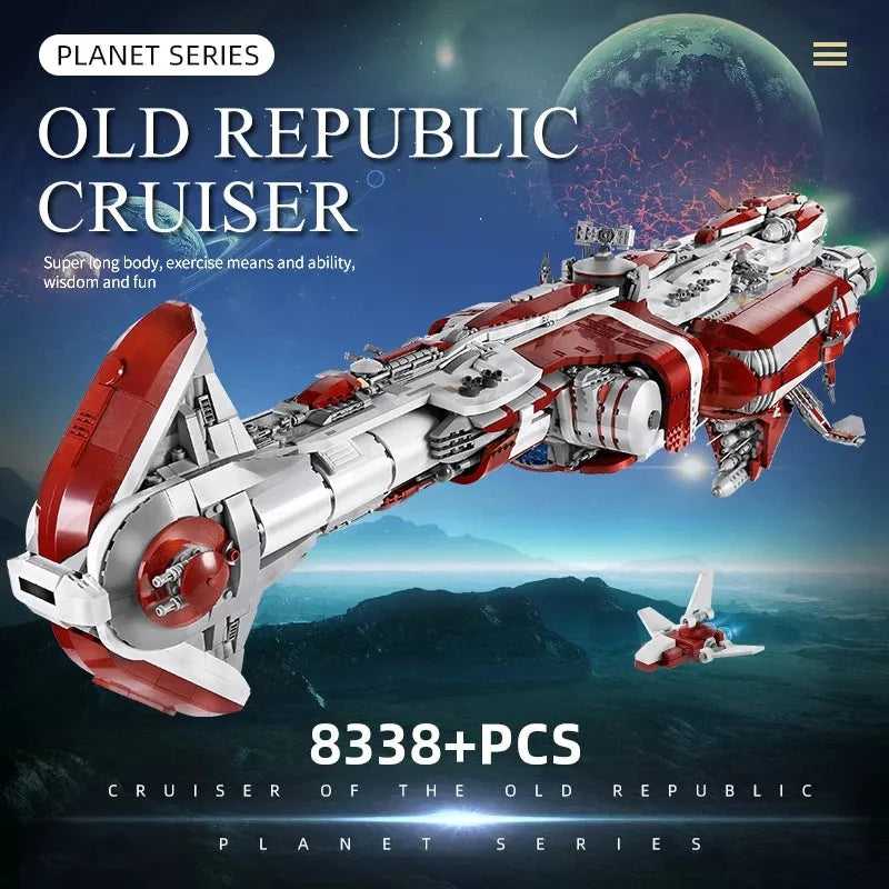 Mould King MOC Building Block Set: Star Wars MOC UCS Old Republic Escort Cruiser Ship, Model K21002