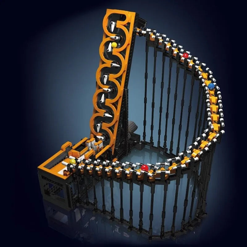 Mould King Motorized Building Block Set: Marble Run Harp Track Ball Contraption, Model 26008