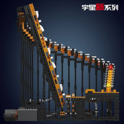 Mould King Motorized Building Block Set: Marble Run Harp Track Ball Contraption, Model 26008