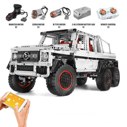 Mould King MOC Motorized Building Block Set: 13061 RC Mercedes Benz G700 SUV Car, Model K13061