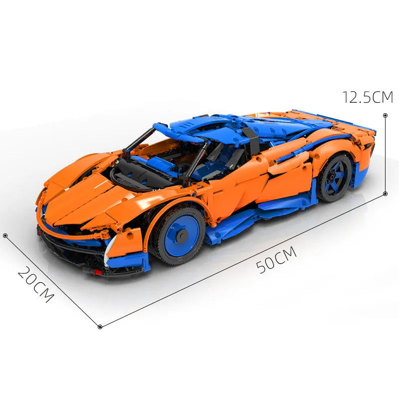 Mould King MOC Motorized Building Block Set: 13098 APP RC Speedtail Racing Car, Model K13098