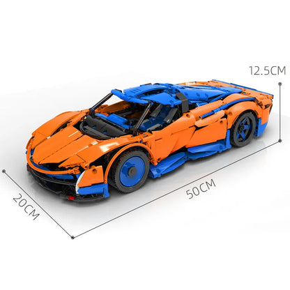 Mould King MOC Motorized Building Block Set: 13098 APP RC Speedtail Racing Car, Model K13098