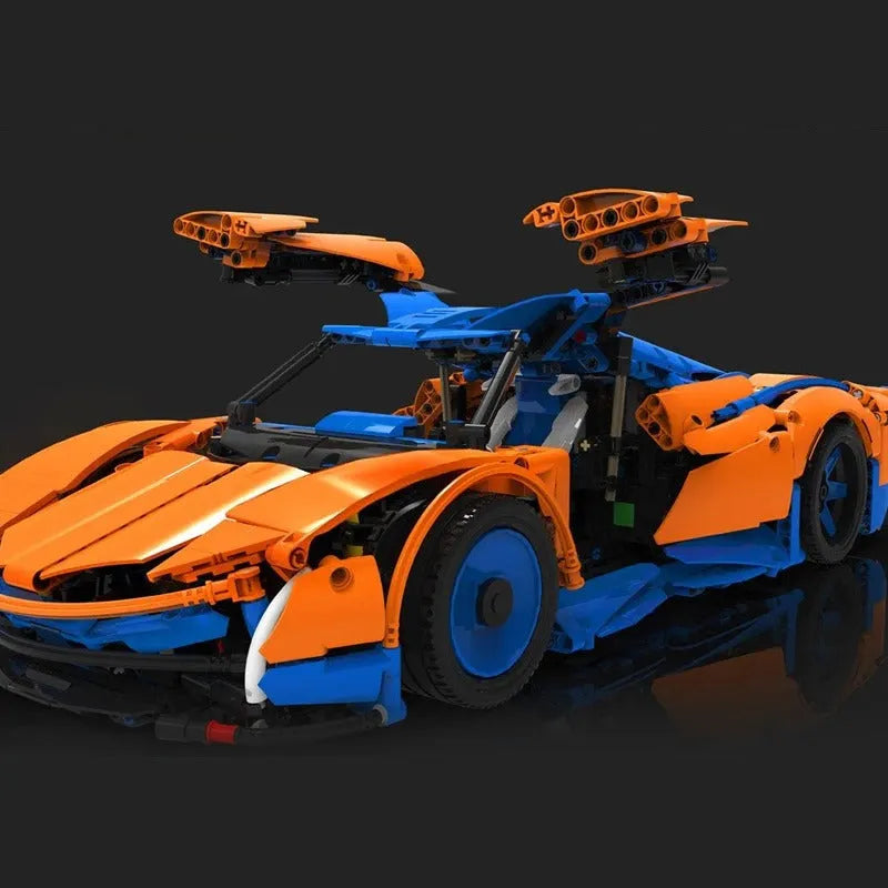 Mould King MOC Motorized Building Block Set: 13098 APP RC Speedtail Racing Car, Model K13098