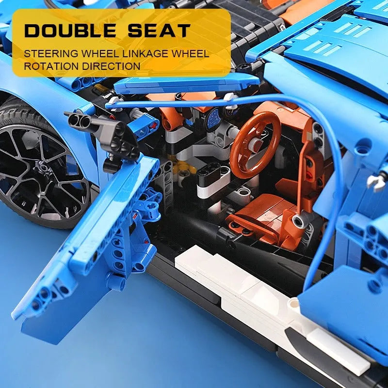 Mould King MOC Motorized Building Block Set: 13125 Bugatti Divo Racing Car