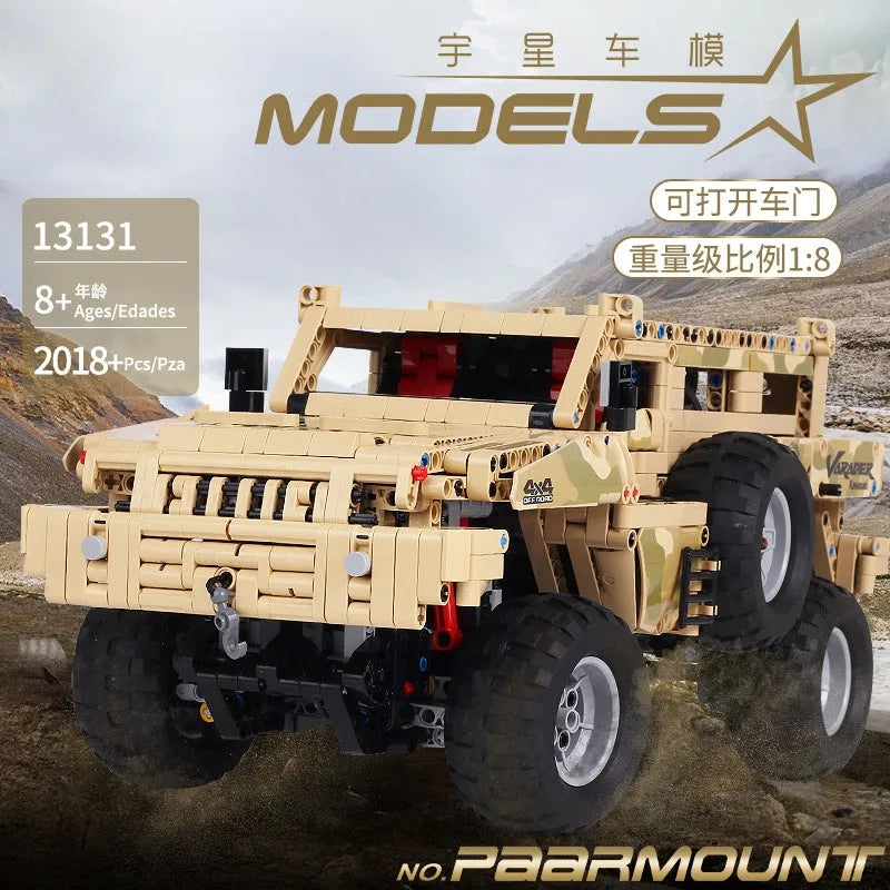 Mould King MOC Motorized Building Block Set: 13131 Marauder Off-Road Truck SUV, Model K13131