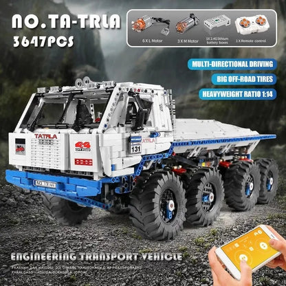 Mould King MOC Building Block Set: 13144 APP Motorized Heavy Tow Truck