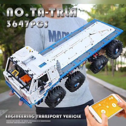 Mould King MOC Building Block Set: 13144 APP Motorized Heavy Tow Truck