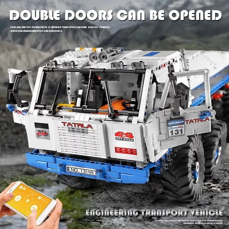 Mould King MOC Building Block Set: 13144 APP Motorized Heavy Tow Truck