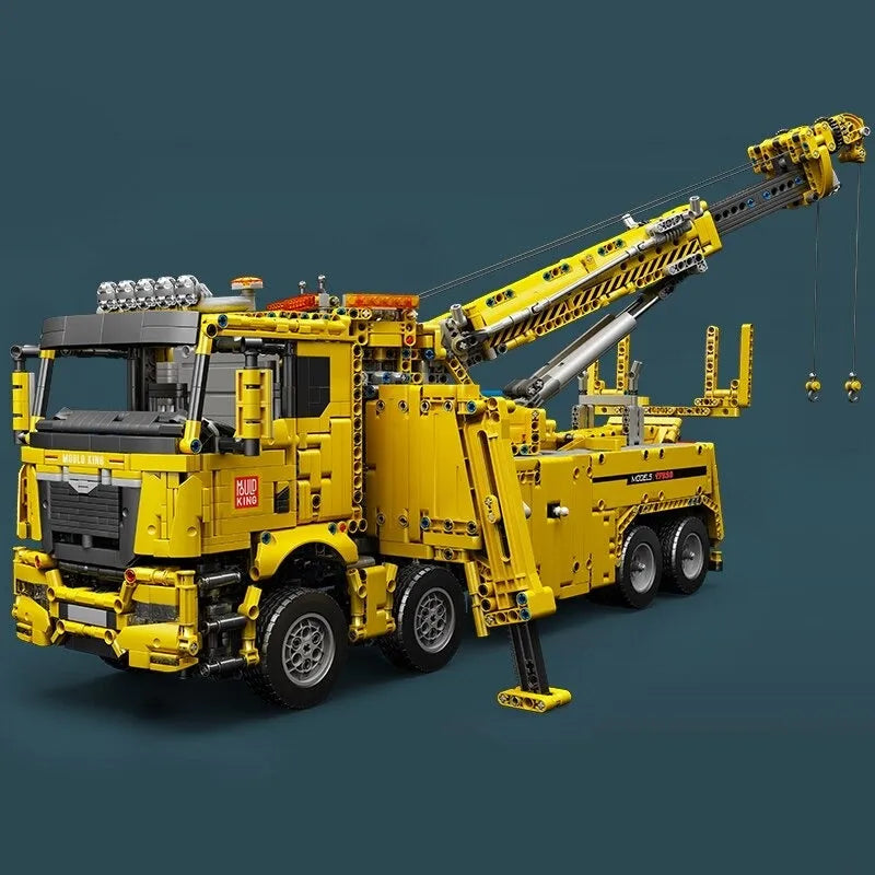 Mould King MOC Motorized Building Block Set: 17028 APP RC Fire Service Rescue Truck