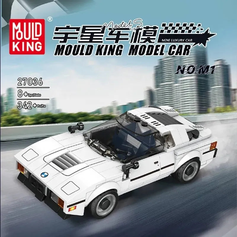 Mould King MOC Building Block Set: 27036 Mini M1 Classic Sports Car, Model K27036
