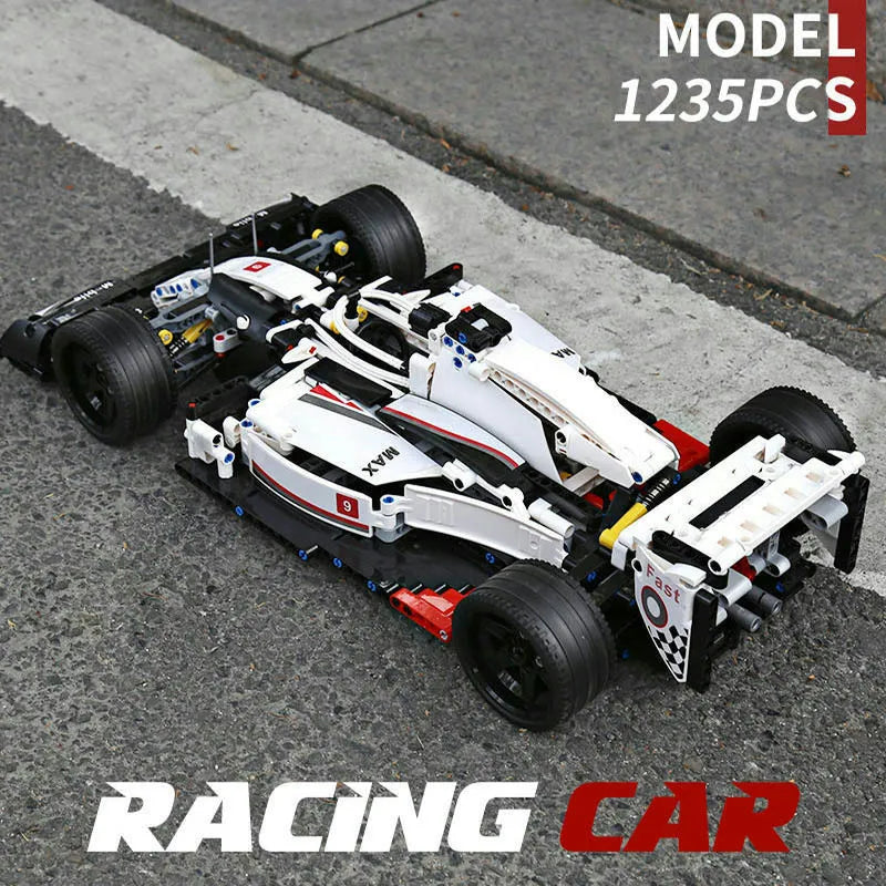 Mould King MOC Motorized Building Block Set: Alternate F1 Super Racing Car 13117, Model K13117