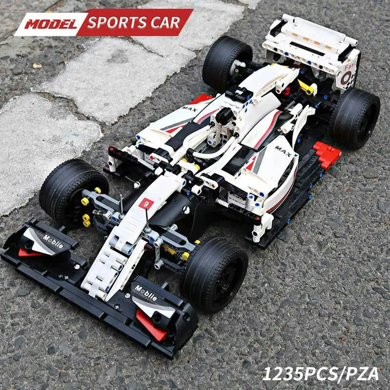 Mould King MOC Motorized Building Block Set: Alternate F1 Super Racing Car 13117, Model K13117