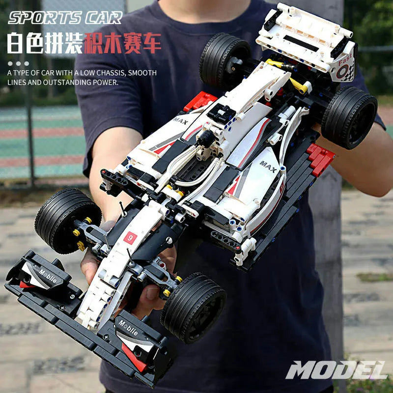 Mould King MOC Motorized Building Block Set: Alternate F1 Super Racing Car 13117, Model K13117