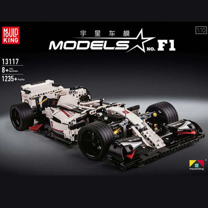 Mould King MOC Motorized Building Block Set: Alternate F1 Super Racing Car 13117, Model K13117