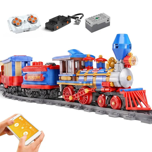 Mould King MOC Building Block Set: APP Motorized RC Dream Train 12004, Model K12004