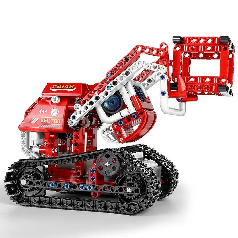 Mould King MOC Motorized Building Block Set: APP Transport RC Robot 15048, Model K15048