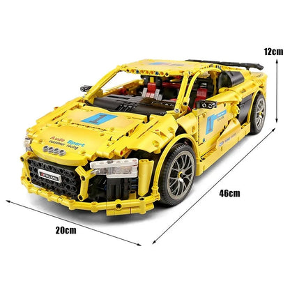 Mould King MOC Motorized Building Block Set: Audi R8 V10 Roadster Racing Car 13127, Model K13127