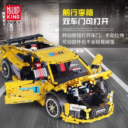 Mould King MOC Motorized Building Block Set: Audi R8 V10 Roadster Racing Car 13127, Model K13127
