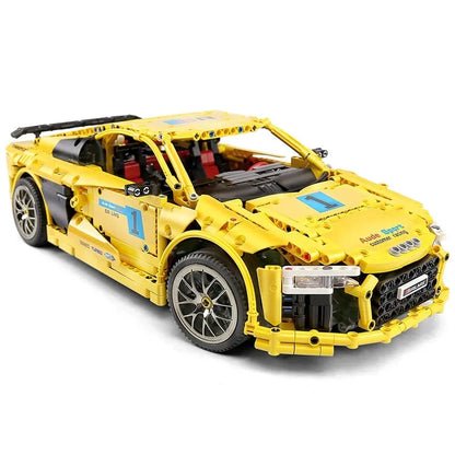 Mould King MOC Motorized Building Block Set: Audi R8 V10 Roadster Racing Car 13127, Model K13127