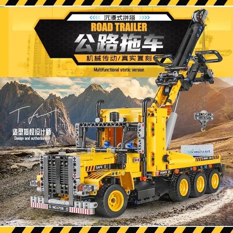 Mould King MOC Building Block Set: Heavy Tow Rescue Truck 17011