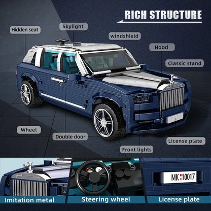 Mould King MOC Building Block Set: Classic Car RR Cullinan Kids 10017
