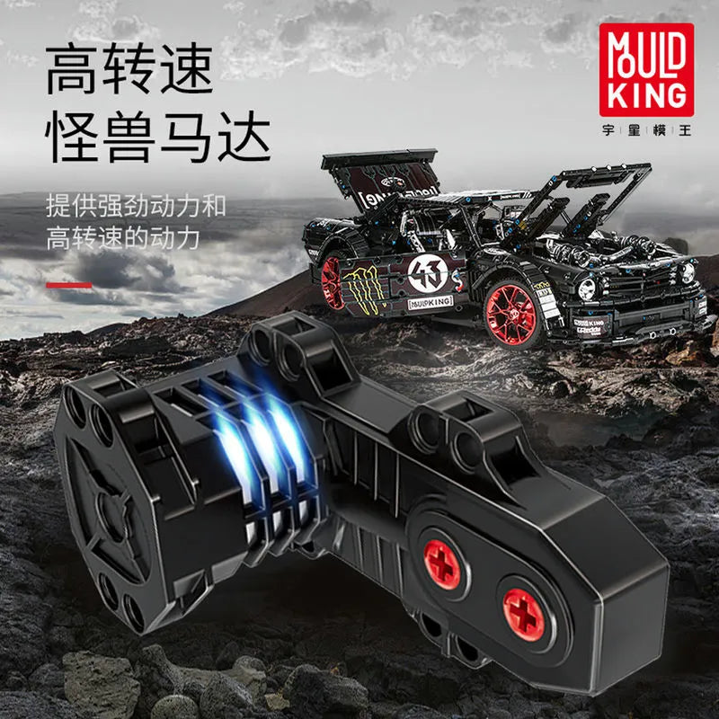Mould King MOC Motorized Building Block Set: Classic Sports Car Mustang Hoonicorn V2 13108, Model K13108