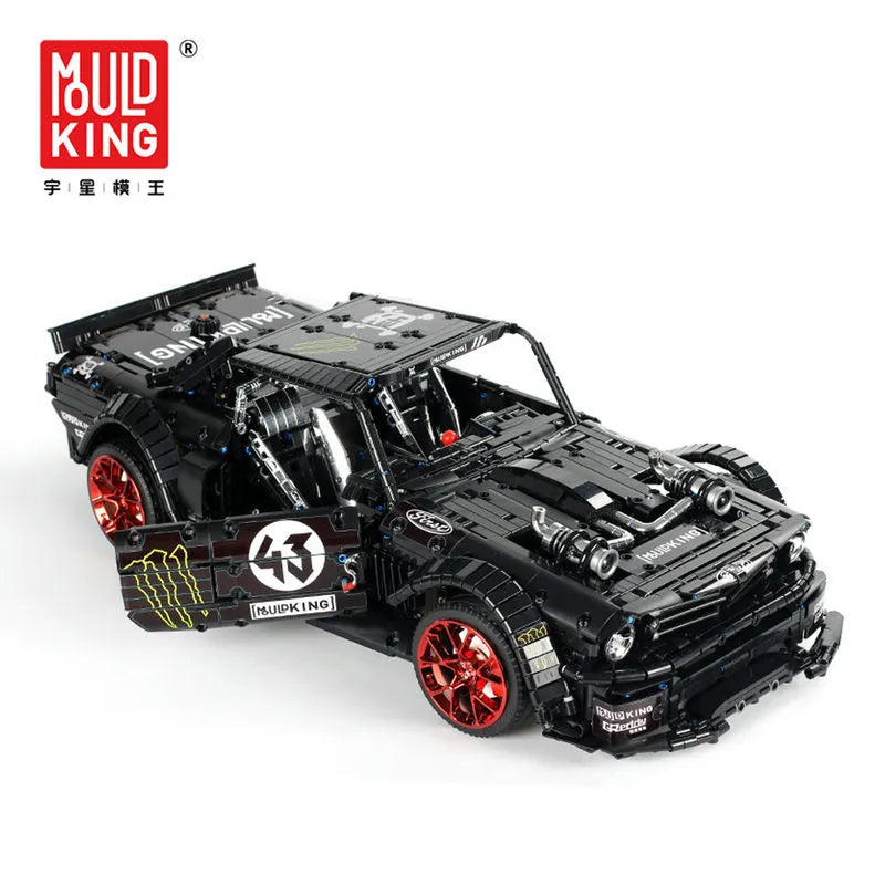 Mould King MOC Motorized Building Block Set: Classic Sports Car Mustang Hoonicorn V2 13108, Model K13108