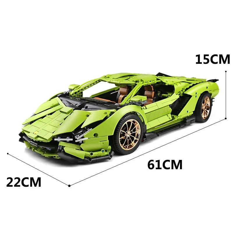 Mould King MOC Motorized Building Block Set: Lamborghini Hyper Racing Car 13057