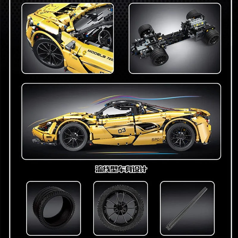 Mould King MOC Motorized Building Block Set: McLaren 720S Super Racing Car 13145S