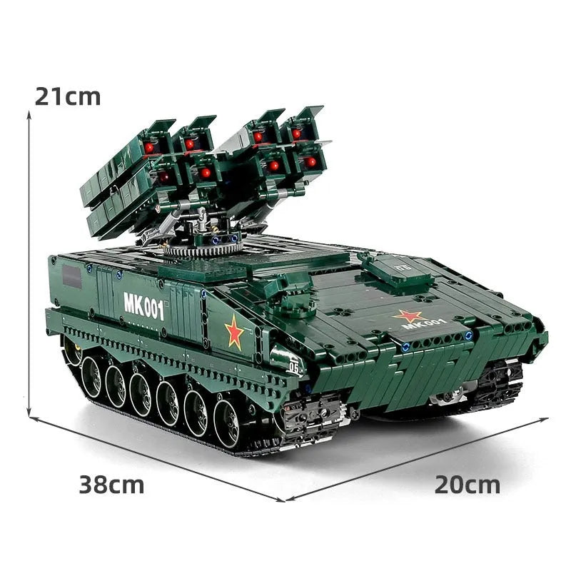 Mould King MOC Motorized Building Block Set: RC APP HJ10 anti-tank Missile, Model K20001
